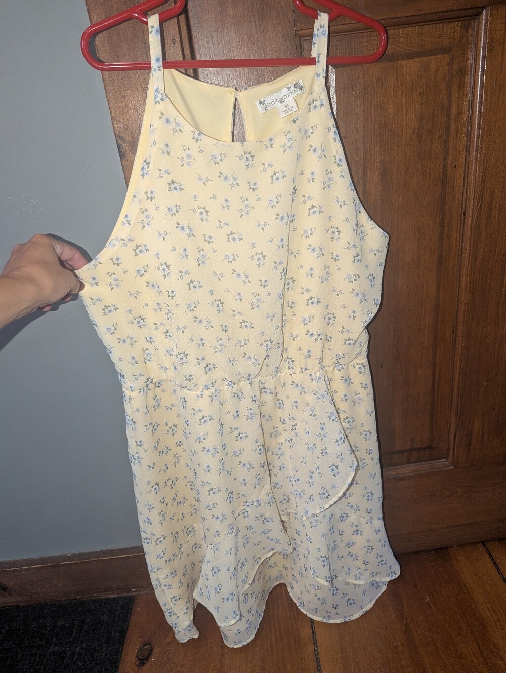 Butternut Yellow Floral Dress 14 Girl